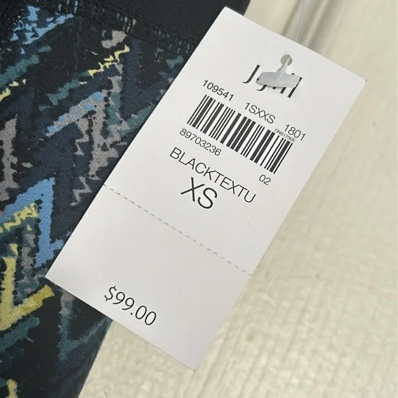 NWT J. Jill pure Jill fit Santorini leggings black texture print size XS - Picture 3 of 5